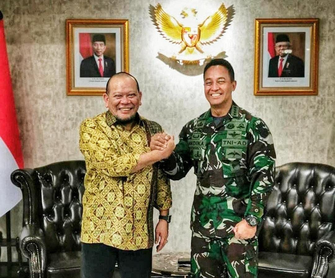 AA LaNyalla Mahmud Mattalitti, Ketua DPD RI Bersama Panglima TNI Andika Perkasa (dok. LMC / www.detikindonesia.id)
