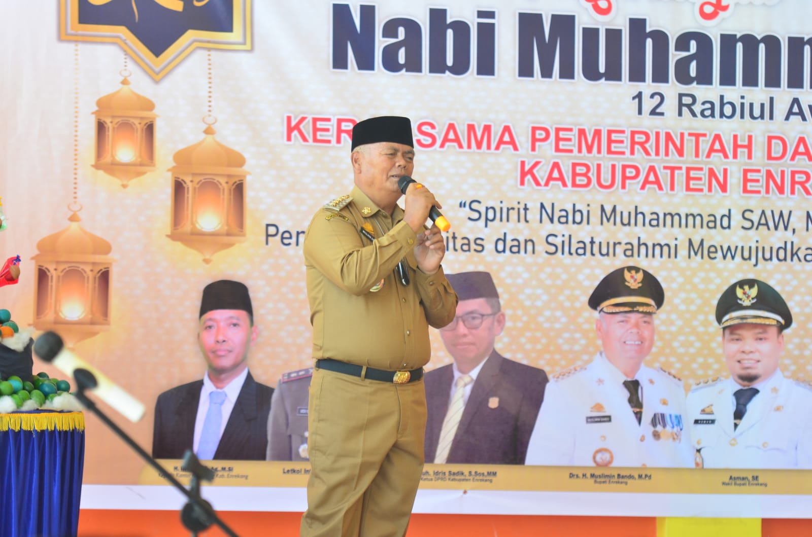 Muslimin Bando, Bupati Kabupaten Enrekang Saat Menyampaikan Sambutan (dok. infokom Kab. Enrekang / www.detikindonesia.id)