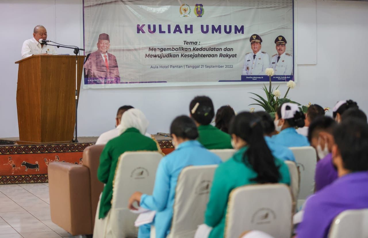 Ketua DPD RI AA LaNyalla Mahmud Mattalitti Pada Kuliah Umum di Aula Hotel Pantan, Tana Toraja, Sulawesi Selatan, (Doc: DETIK Indonesia)