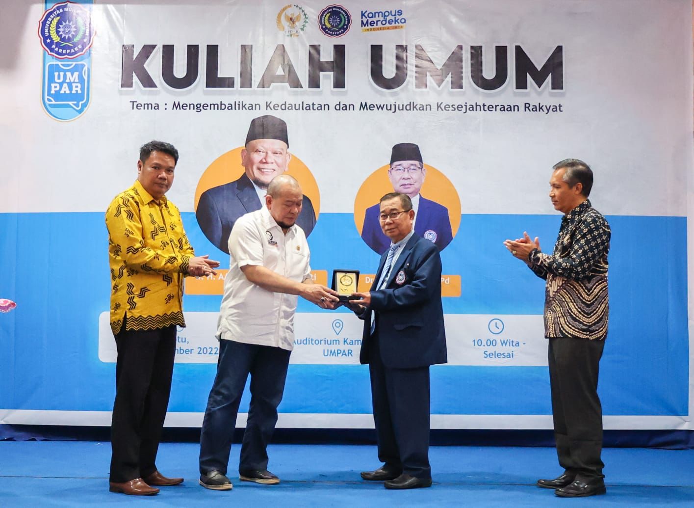Ketua DPD RI, AA LaNyalla Mahmud Mattalitti, Mengisi Kuliah Umum Di Universitas Muhammadiyah Parepare (Doc:DETIK Indonesia)