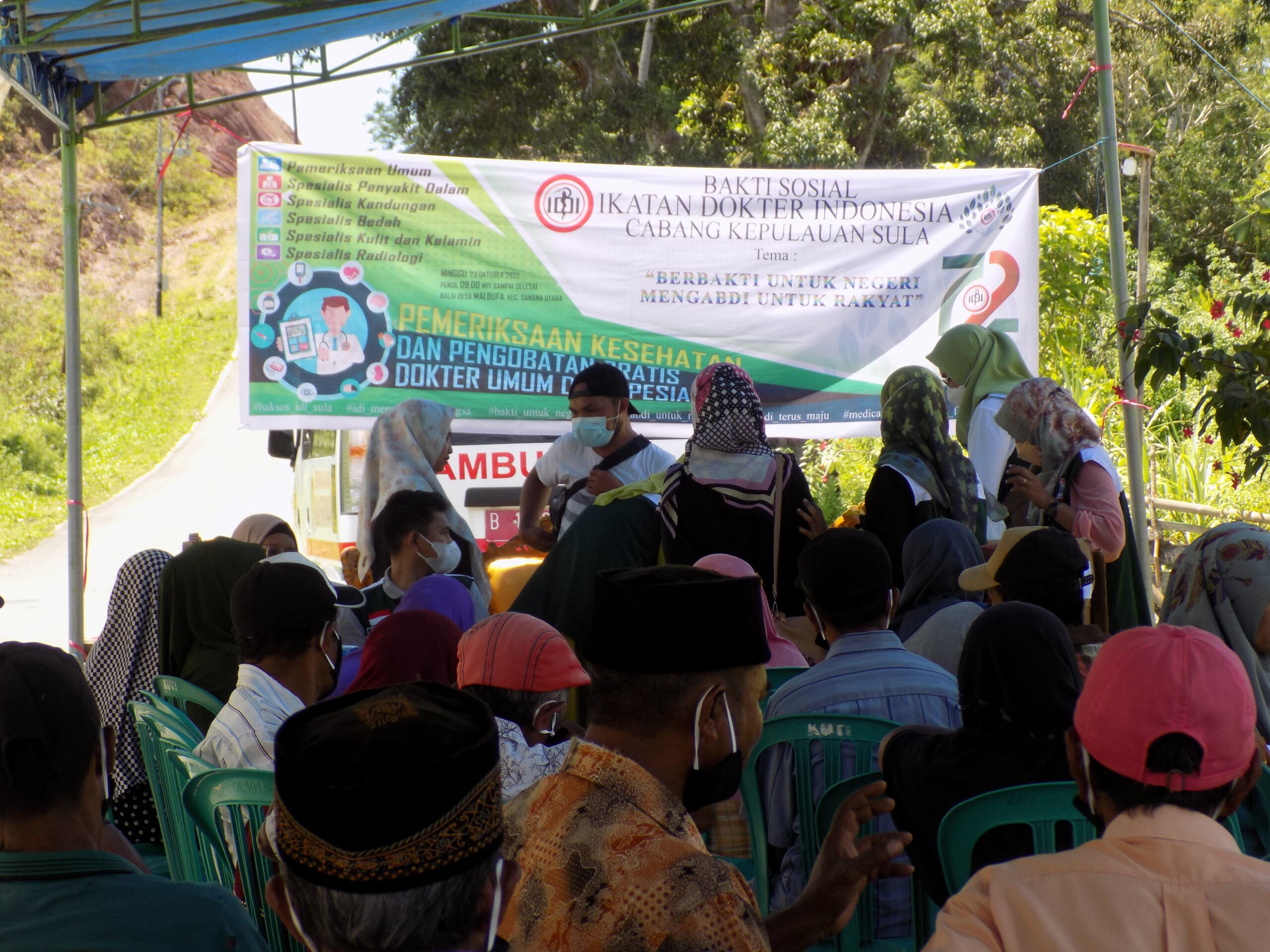 IDI Kepulauan Sula Gelar Bakti Sosial dan Pengobatan Gratis di desa Malbufa. (doc: Safari/DETIK Indonesia)