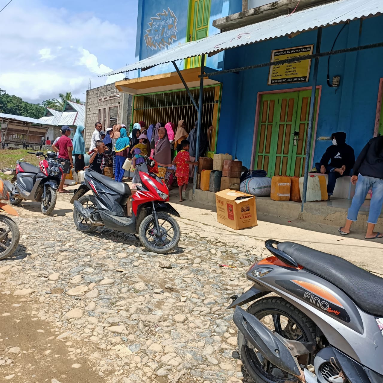 Lokasi Pangkalan Minyak Tanah IAN STAR, Desa Tikong Kecamatan Taliabu Utara. (doc: Yusri/DETIK Indonesia)