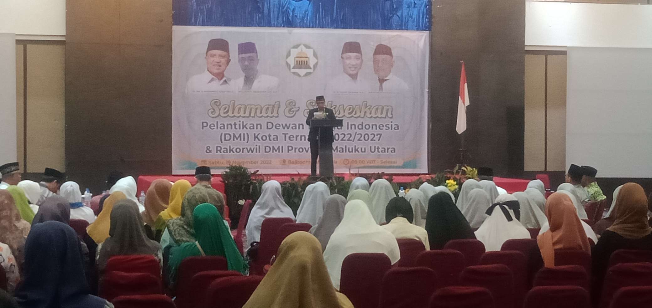 Sambutan Ketua DMI Malut, saat pelantikan pengurus DMI Kota Ternate.