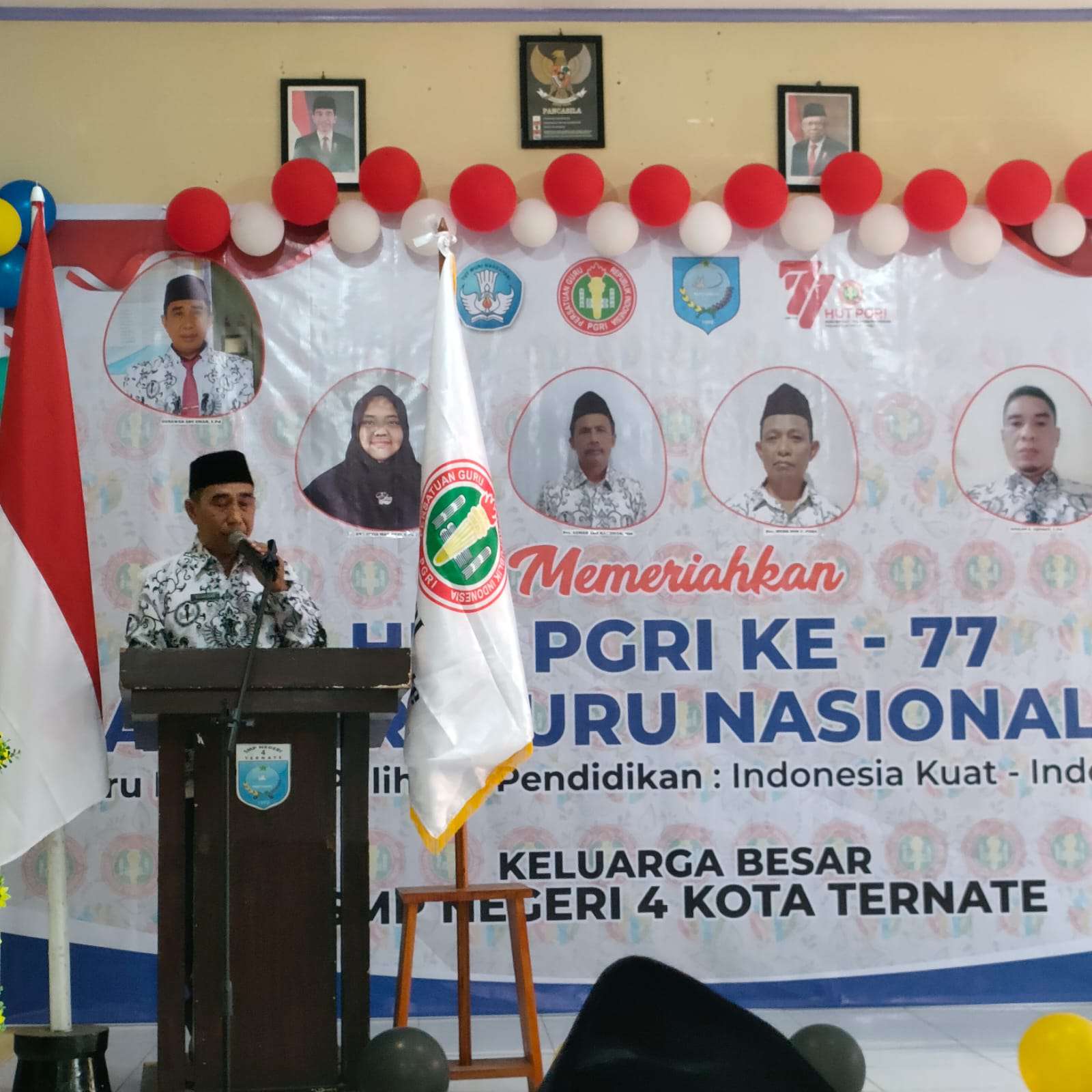 Sambutan serta pembacaan pidato Mendikbudritek, Oleh Kepsek SMPN 4 Ternate.