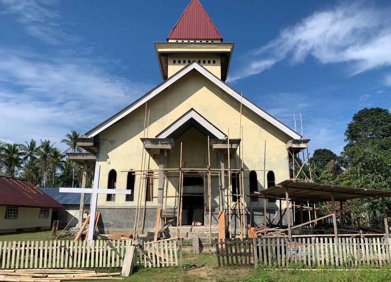 Foto: Pembangunan Gereja di Desa Kilo, Kabupaten Pultab (doc: Ist/DETIK Indonesia)