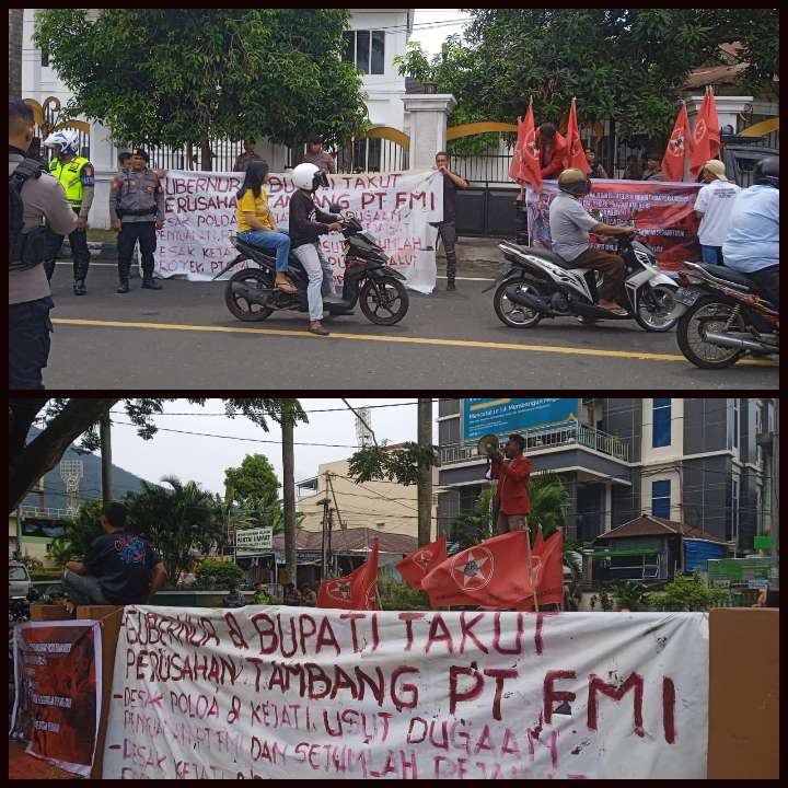 DPD GPM Malut, gelar aksi desak stakeholder Malut Usut Tuntas aktivitas pertambangan illegal.