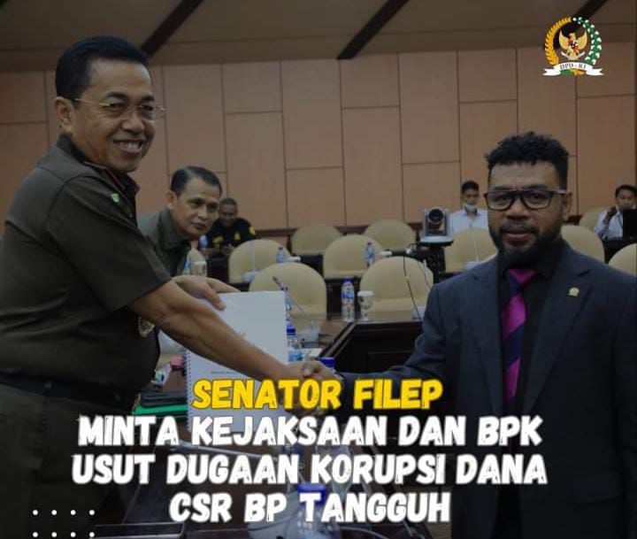 Senator Filep Minta Kejaksaan Dan BPK Usut Dugaan Korupsi Dana CSR BP Tangguh (detikindonesia.co.id)