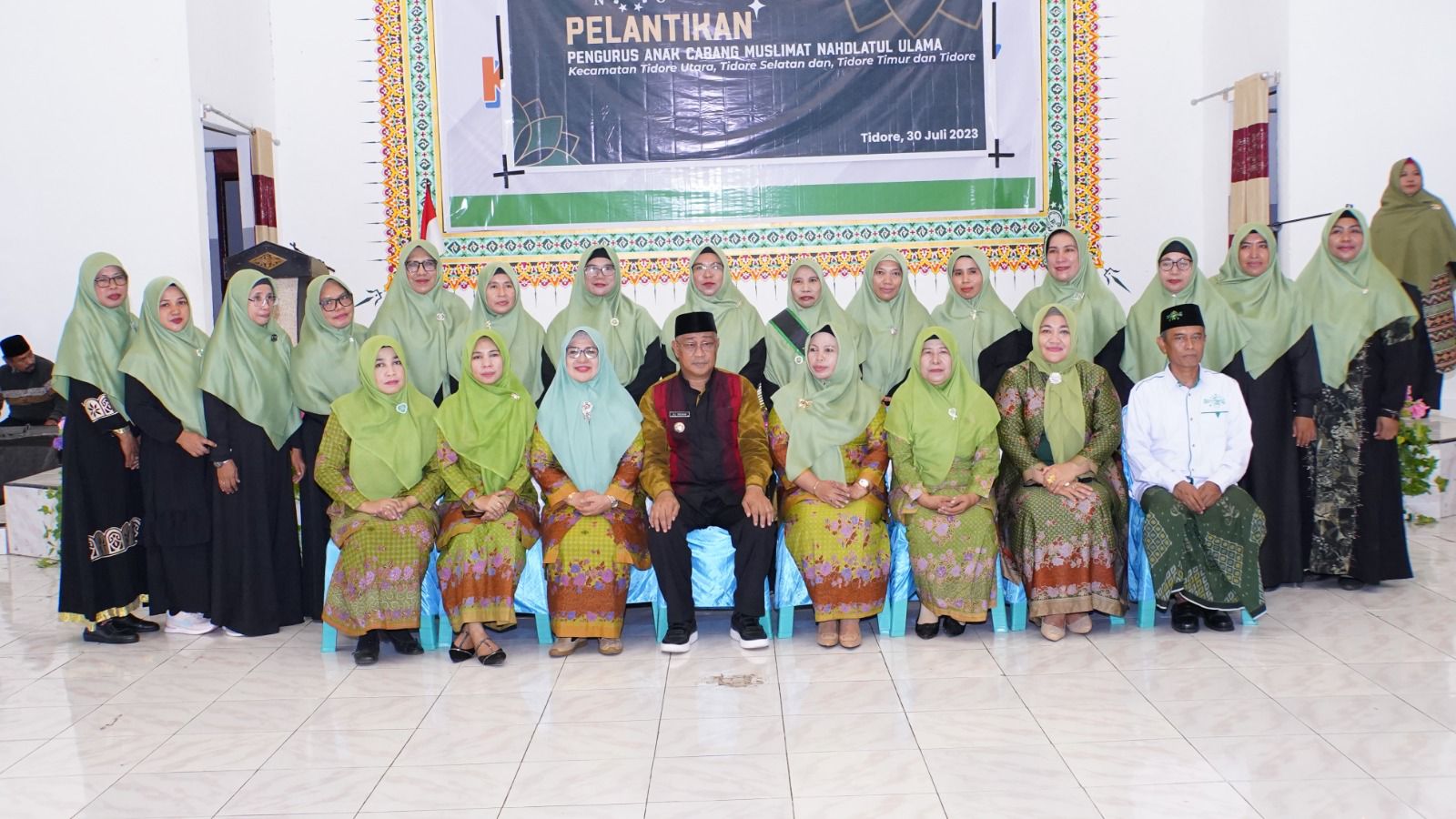 Walikota Tidore Kepulauan Capt. Ali Ibrahim Hadiri Pelantikan PAC Muslimat NU Tidore