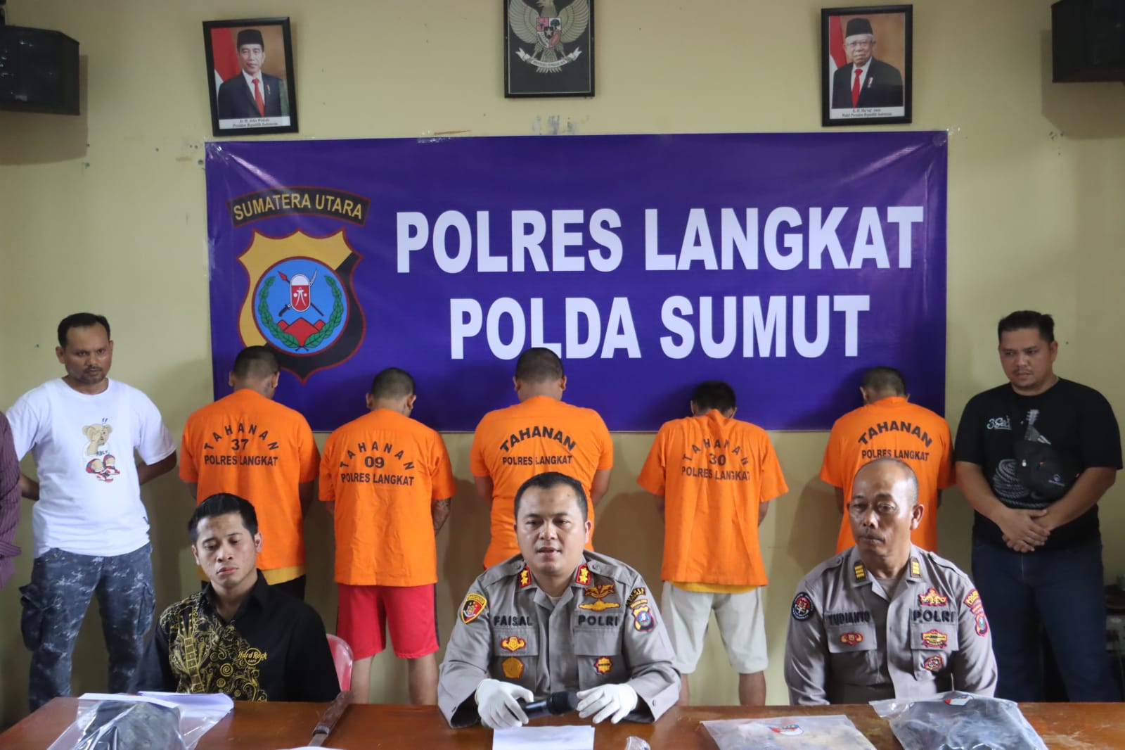 Polres Langkat Gelar Konferensi Pers Ungkap Pelaku Penganiayaan (Detikindonesia.co.id/Teguh)