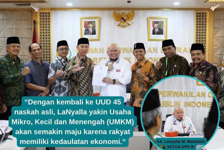 Ketua DPD RI AA LaNyalla Mahmud Mattalitti Kembali Ke Sistem Ekonomi Pancasila UMKM Akan Maju (detikindonesia.co.id)