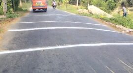 Keterangan Foto: Lokasi Jalan Lintas Kabupaten yang Bergelombang.