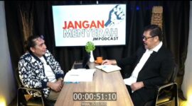 Jan Maringka dalam acara launching perdana Podcast YouTube Jangan Menyerah (JM), Sabtu (29/3/2025) di Jakarta.