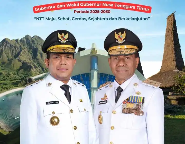 Gubernur NTT, Emanuel Melkiades Laka Lena dan Wagub NTT, Johni Asadoma (Detik Indonesia/NTTPembaruan)