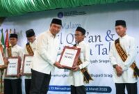 Sebanyak 162 santriwan-santriwati Pondok Pesantren Darul Ihsan Muhammadiyah Sragen (PONPES DIMSA) mengikuti acara Khotmil Qur'an dan Wisuda Tahfidz pada Sabtu malam (22/3/2025) || dok Pemkab Sragen
