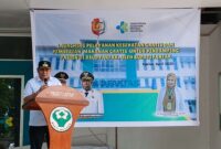 Bupati Samaun dahlan saat melaunching program pelayanan kesehatan gratis, (FRri/NicoAfloubun/Detik Indonesia)