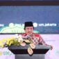 Rektor UMJ sedang sambutan acara Halalbihalal PP Muhammadiyah (19/04/2025) (foto KSU: Fahmi)