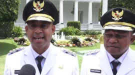 Bupati Teluk Bintuni Yohanis Manibuy dan Wabup Teluk Bintuni Joko Lingara (Detik Indonesia/Garda Papua)
