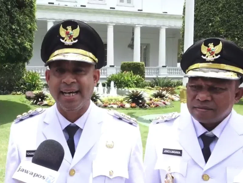 Bupati Teluk Bintuni Yohanis Manibuy dan Wabup Teluk Bintuni Joko Lingara (Detik Indonesia/Garda Papua)