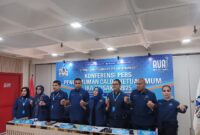 Steering Committee (SC) IKA Trisakti pada Konferensi Pers Pengumuman Calon Ketua Umum IKA Trisakti Senin (21/4/2025) 
