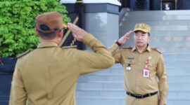 Apel gabungan ASN Pemerintah Provinsi Kalsel di Kantor Gubernur Kalsel pada Senin, 14 April 2025. (Foto:AdpimKalsel).