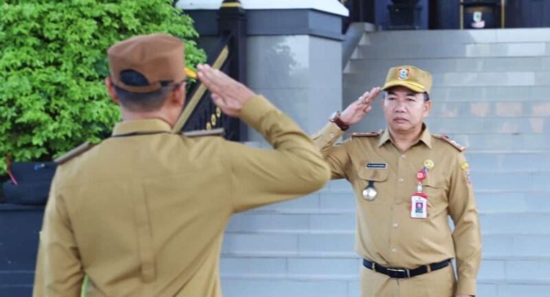 Apel gabungan ASN Pemerintah Provinsi Kalsel di Kantor Gubernur Kalsel pada Senin, 14 April 2025. (Foto:AdpimKalsel).