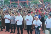 Gubernur Maluku dan Forkopimda berkunjung ke Maluku Tenggara disambut Bupati M Taher Hanubun (Antara/HO-Pemkab Malra/Detik Indonesia)