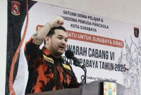 Kevin Harlens, kembali terpilih sebagai Ketua Sapma Pemuda Pancasila Kota Surabaya. | Foto: IST